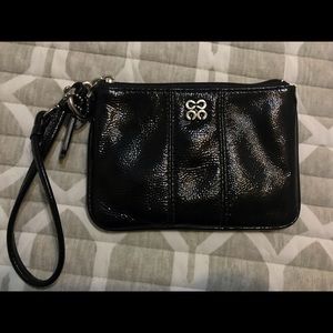 Coach wristlet black patent leather